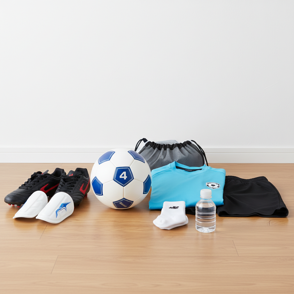 小学生がサッカーを始める時に、最初に揃えるべき必要最低限の用品は何ですか?